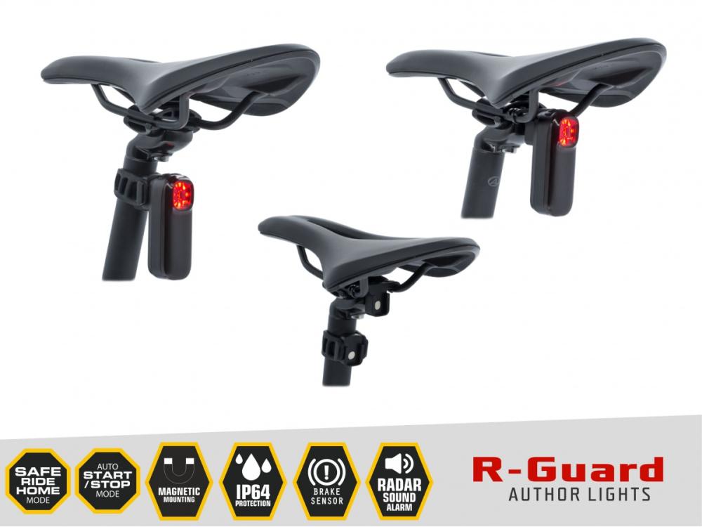 Svetlo zadné Author R-Guard Alloy s radarom Svetlo zadné Author R-Guard Alloy s radarom